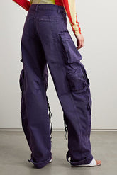 Pantalon en denim de coton violet